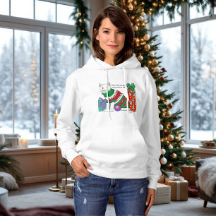 Äkta julsötare, underbart katt hoodie