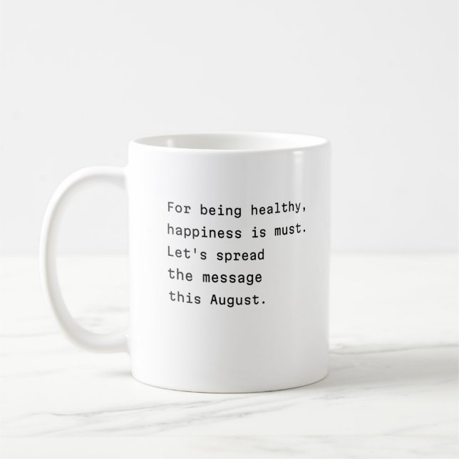 Äkta kaffets mugg typografi av lycka (Vänster)