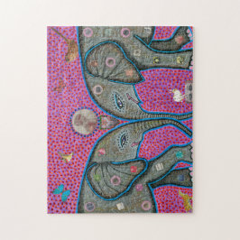 Äkta kärlek afrikanskt elefantpussel pussel