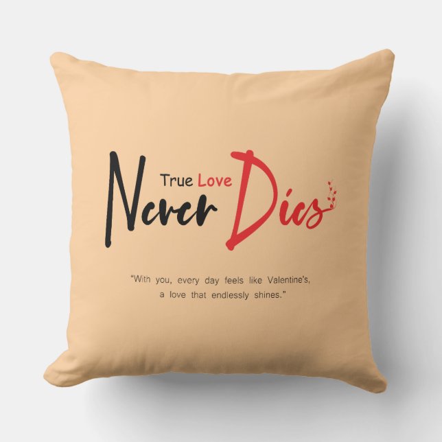 Äkta kärlek aldrig kudde (Framsida)
