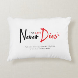 Äkta kärlek aldrig prydnadskudde