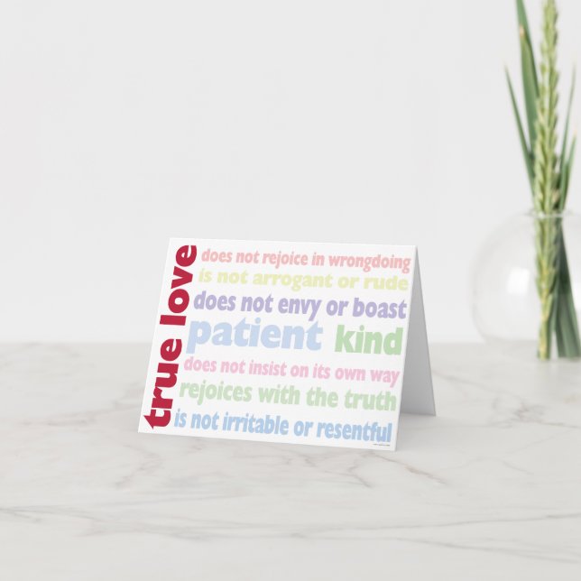 Äkta kärlek anteckningskort (Framsida)