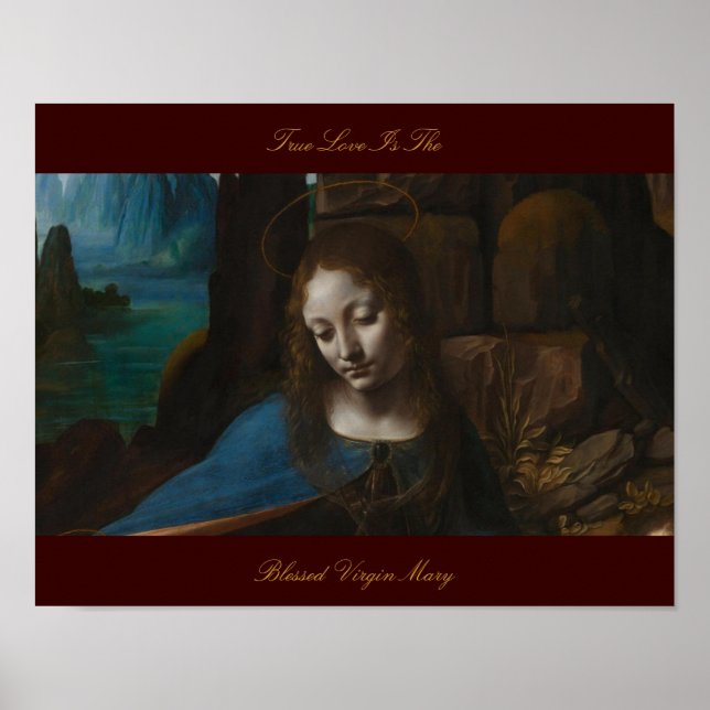 ÄKTA KÄRLEK ÄR DEN BLESSERADE VIRGIN MARY POSTER (Framsidan)