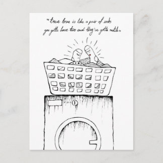 äkta kärlek är som ett par sockor vykort