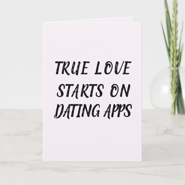 Äkta Kärlek Börjar Online (Tinder, Bumble, Hinge) Kort (Framsida)