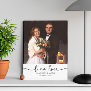 Äkta Kärlek Bröllopsfoto Canvastryck
