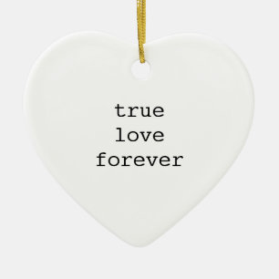 Äkta kärlek för Initialer Valentine Julgransprydnad Keramik