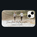 Äkta kärlek fotomodern minimal personlig-gåva C<br><div class="desc">Äkta kärlek varar för evigt fotoenkel,  modern minimiårsdag för personligen,  bröllop,  födelsedag eller julklapp för den du kärlek.</div>