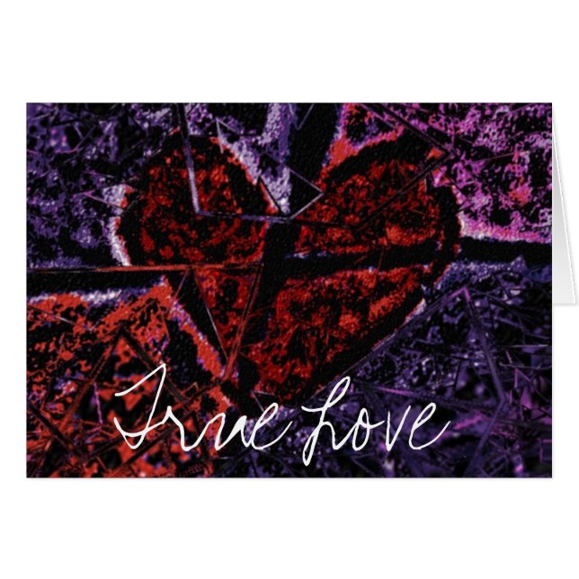 Äkta kärlek hälsningskort (Framsidan Horizontal)