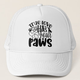 Äkta kärlek har fyra Tassar för djurets överdel Keps