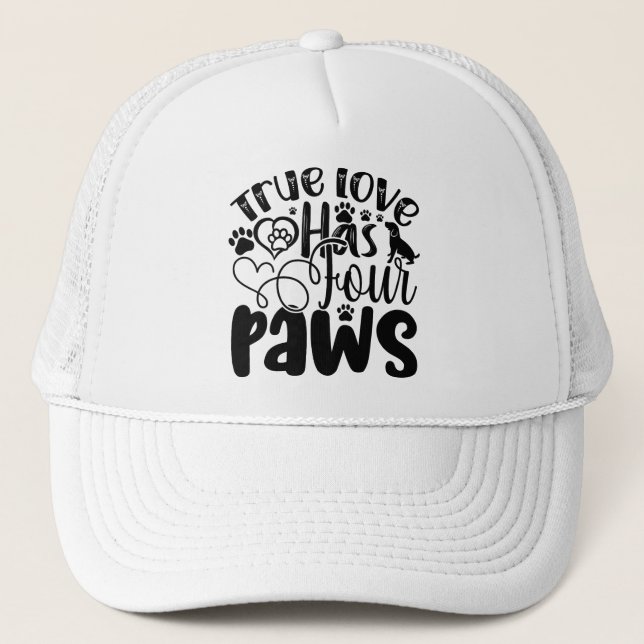 Äkta kärlek har fyra Tassar för djurets överdel Keps (Framsida)