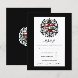 Äkta Kärlek Hjärtat Tattoo Klistermärke Bröllop RS Inbjudningar
