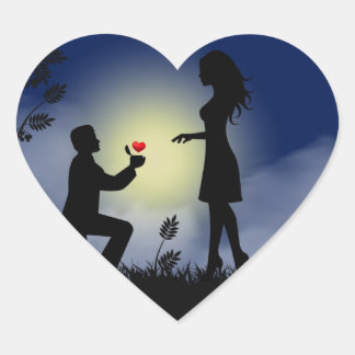 Äkta kärlek hjärtformat klistermärke