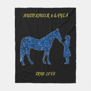 "ÄKTA KÄRLEK" HORSE BLANKET MED PERSONLIG NAMN. FLEECEFILT