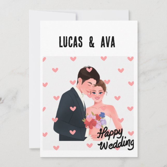 äkta kärlek inbjudningar (Framsida)