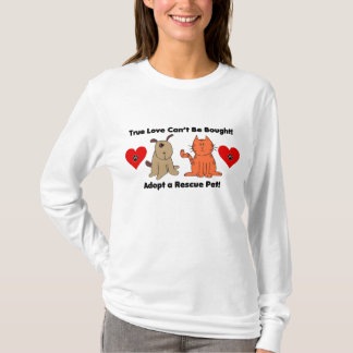 Äkta kärlek kan inte köpas: Hund & katt T-shirt