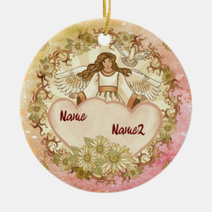 Äkta kärlek kristen Angel-ornament Julgransprydnad Keramik