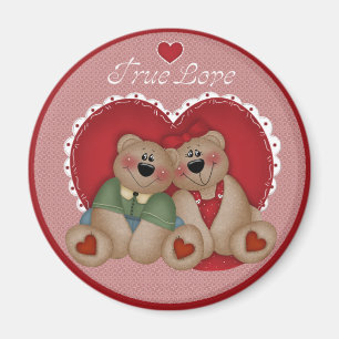 Äkta kärlek nallevalentin magnet för dag