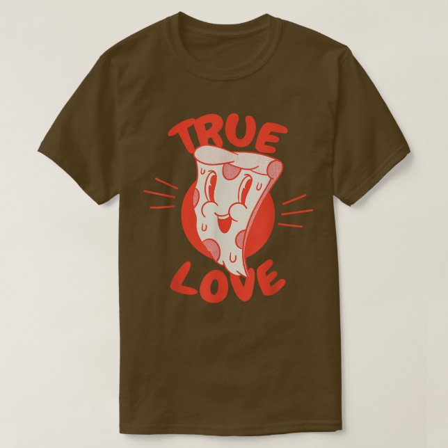 Äkta kärlek Pizza Älskare 33765712 T Shirt (Design framsida)