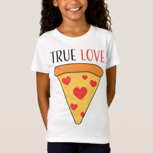 Äkta kärlek Pizza Girls Boys Kids T Shirt