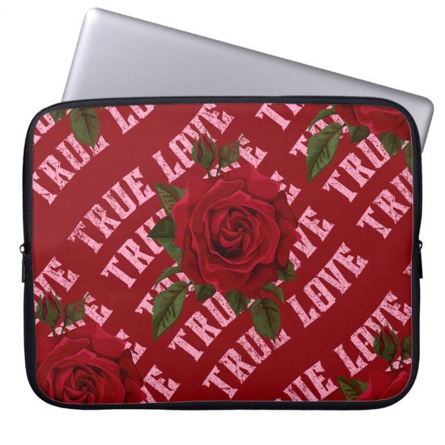 Äkta kärlek Ro Romantiska Alla hjärtans dag Laptop Fodral (Framsidan)