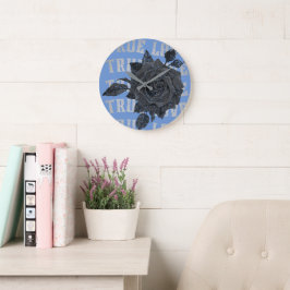 Äkta kärlek Ro-romska Alla hjärtans dag B&W Stor Klocka