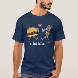 Äkta kärlek" skjorta för Cheeseburger och för Tee Shirt