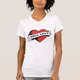 Äkta kärlek Tattoo Heart | Klassisk Romantik-desig T Shirt
