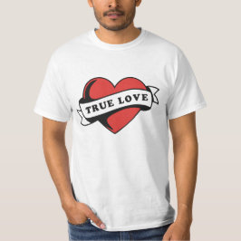 Äkta kärlek Tattoo Heart | Klassisk Romantik-desig T Shirt