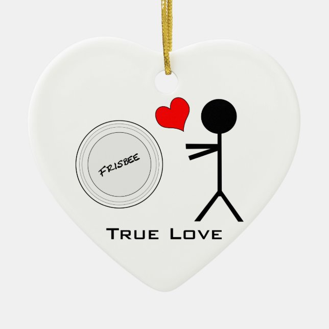 Äkta kärlek ultimat Frisbee Julgransprydnad Keramik (Framsidan)