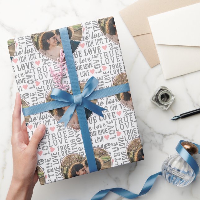 Äkta kärlek Valentineser för hjärtformade foto ell Presentpapper (Gifting)
