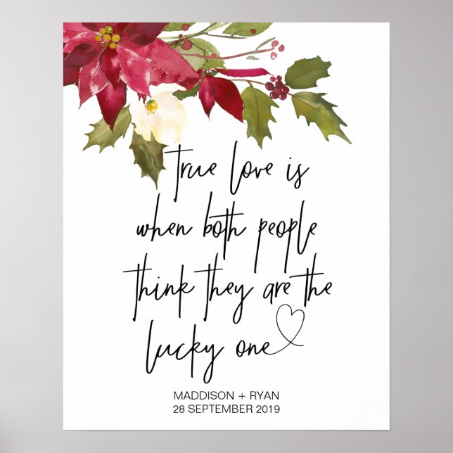 Äkta kärlek välkomstbesök i Helgdag Bröllop Poster (Framsidan)
