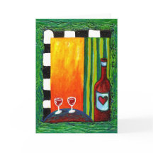 Äkta kärlek Vin för två hälsningskort