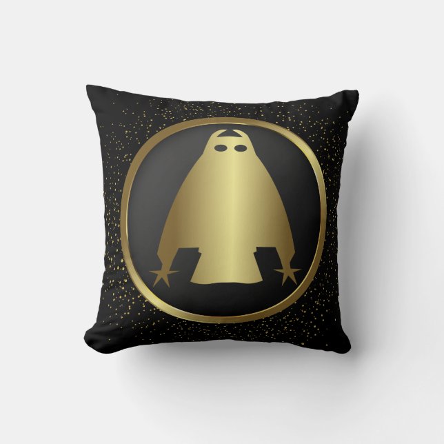 Äkta konstnärer - Golden Uggla Kudde (Framsida)