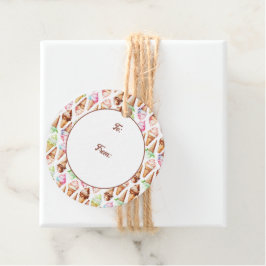 Äkta krämar av is gåvor etiketter