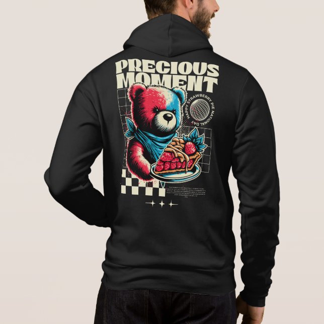 Äkta kulört Bear Strawberry Paj T Shirt (Baksida)