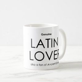 Äkta latinskälskare -- också ett fan av forngrekis kaffemugg