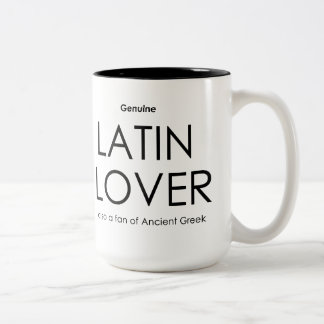 Äkta latinskälskare -- också ett fan av forngrekis Två-Tonad mugg