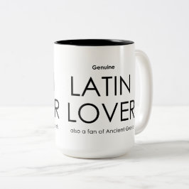 Äkta latinskälskare - också ett fan av forngrekisk Två-Tonad mugg