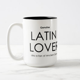Äkta latinskälskare - också ett fan av forngrekisk Två-Tonad mugg