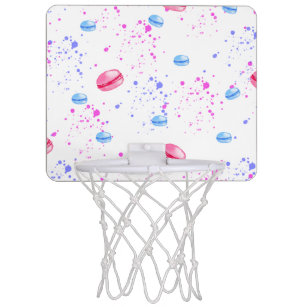 Akta makaroner i vattenfärgstänk Mini-Basketkorg