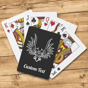 Äkta med två huvuden som spelar upp kort casinokort