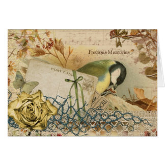 Äkta minnen hälsningskort