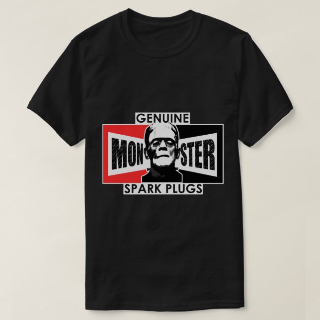 Äkta Monster Spark Plugs , mask T Shirt (Design framsida)