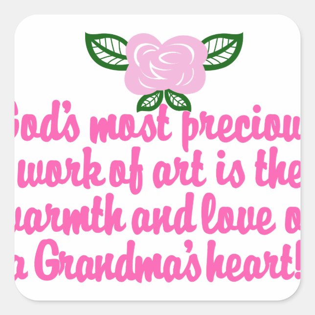 Äkta mormor fyrkantigt klistermärke (Framsida)