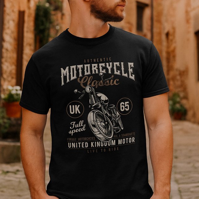 Äkta Motorcykel Klassiker T Shirt (Skapare uppladdad)