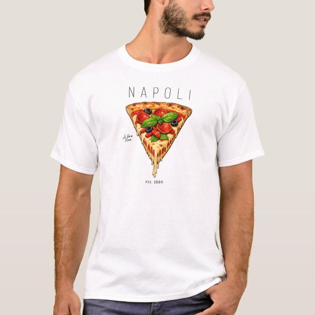 Äkta Neapolitansk Pizzaträja T Shirt (Framsida)