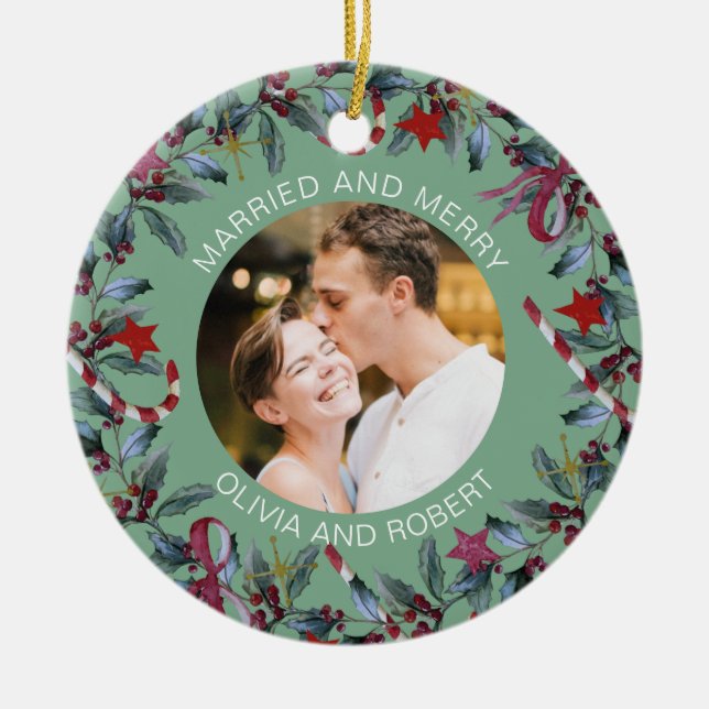 Äkta och ärliga Sage-julfransar Nyfödda lywear Julgransprydnad Keramik (Framsidan)