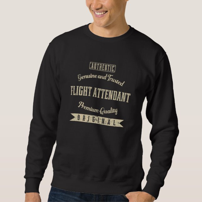 Äkta och betrodd flygledningstjänst vid Funny Stew Lång Ärmad Tröja (Framsida)