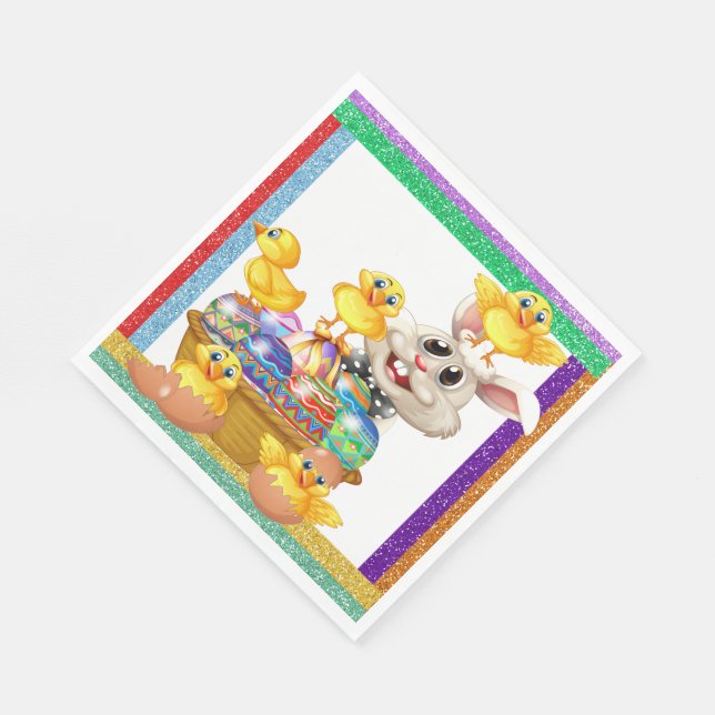 Äkta Påskhare Napkins Matching Products Pappersservett (Hörn)